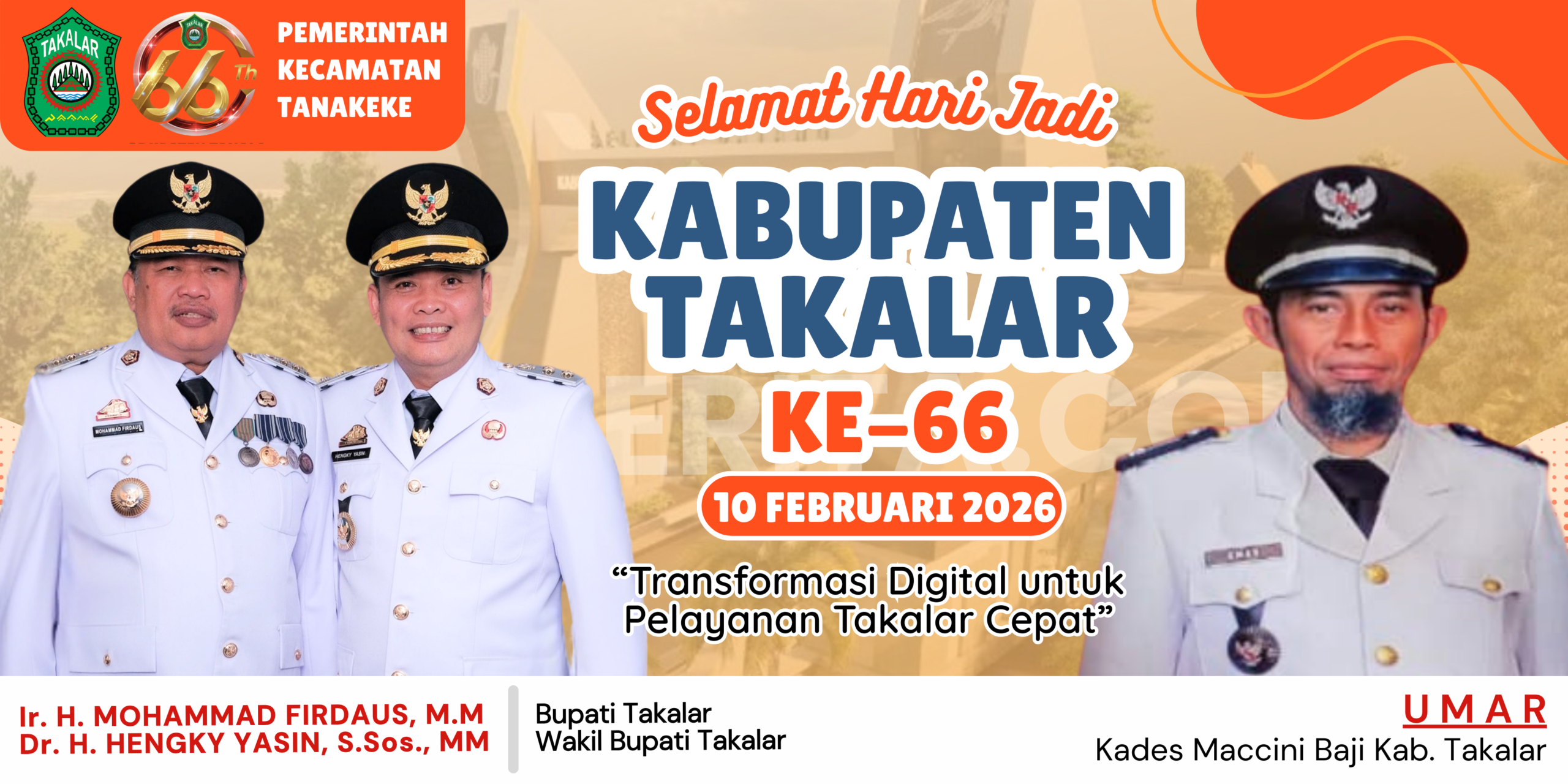 Selamat Hari Jadi Takalar Ke-66
